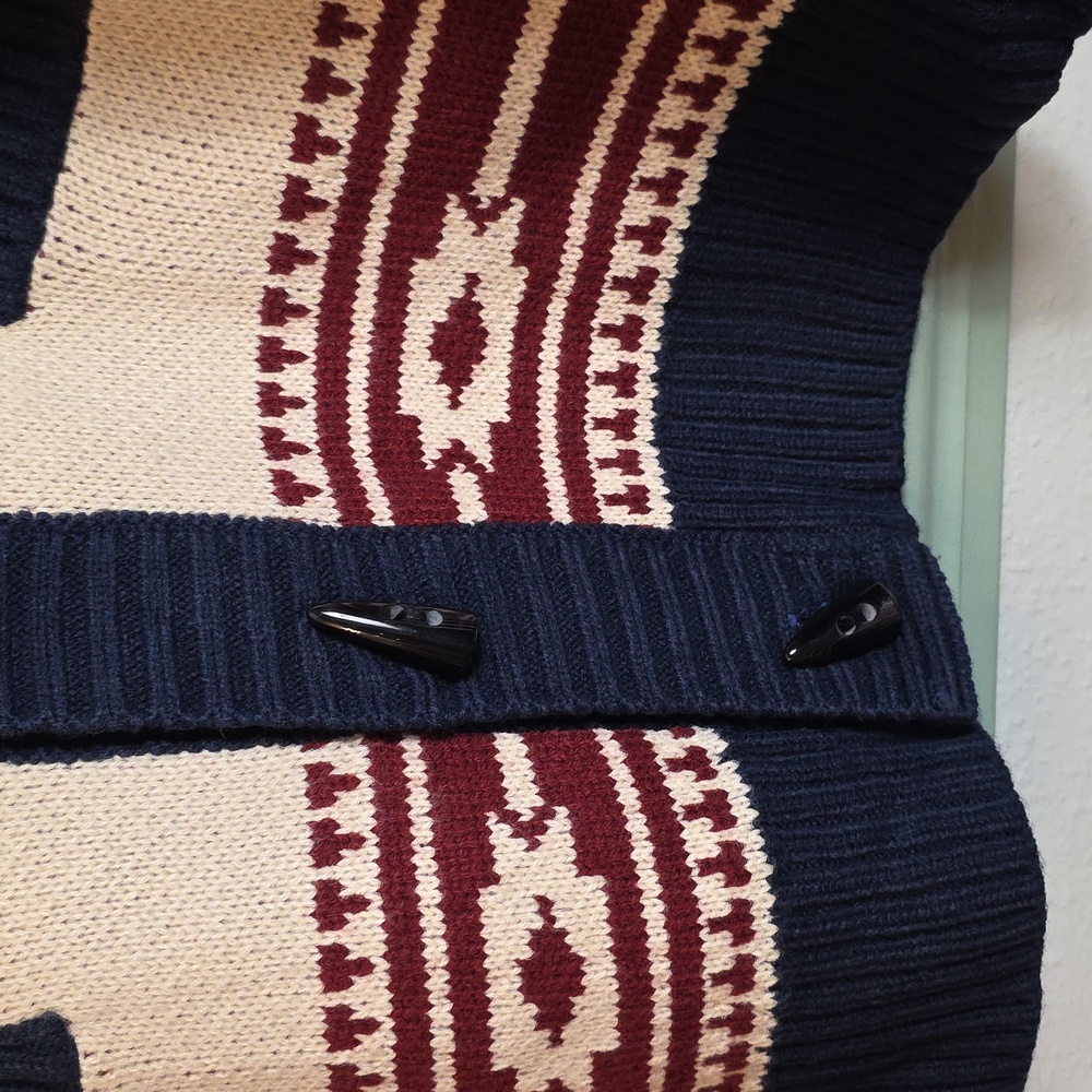 Lumiere Desert Rodeo Motif Cardigan Large Cowgirl Knit - Picture 5 of 15
